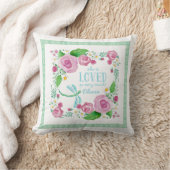 Coussin Fleurs d'aquarelle de jardin de libellules (Couverture)