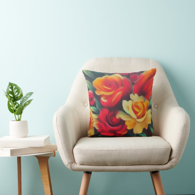 Coussin Fleurs d'automne (Chaise)