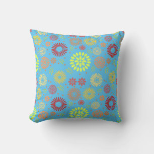 Coussin Fleurs d'automne colorées dans des tons chauds