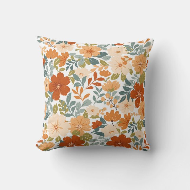 Coussin Fleurs d'automne - prairie de jardin d'automne (Recto)
