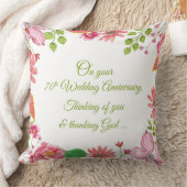 Coussin Fleurs de 70e anniversaire de mariage religieux (Couverture)