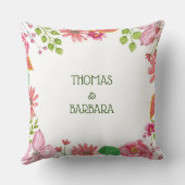 Coussin Fleurs de 70e anniversaire de mariage religieux (Verso)