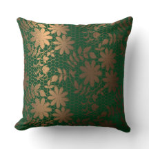 Fleurs de bronze élégantes sur grille hexagonale