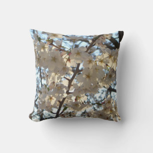 Coussin Fleurs de cerises du soir I Printemps Floral