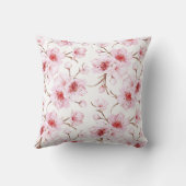 Coussin Fleurs de cerisier rose blanc (Verso)