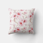 Coussin Fleurs de cerisier rose blanc (Verso)