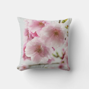 Coussin Fleurs de cerisier rose pastel Jeu d'oreiller