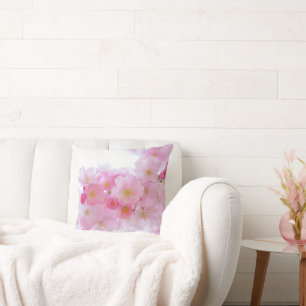 Coussin Fleurs de cerisier rose Sakura floral