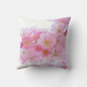 Coussin Fleurs de cerisier rose Sakura floral (Verso)