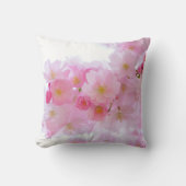 Coussin Fleurs de cerisier rose Sakura floral (Recto)