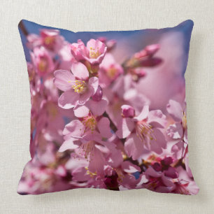 Coussin Fleurs de cerisier Sakura embrassées par la lumièr