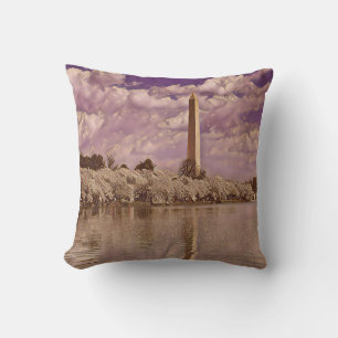 Coussin Fleurs de cerisiers au monument Washington