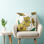 Coussin fleurs de coréopsis jaune (Chaise)