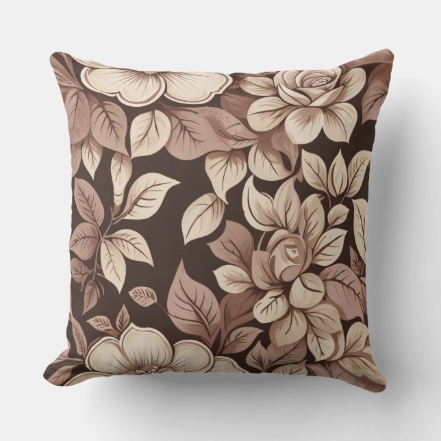Coussin Fleurs de Cottage Vintage (Recto)