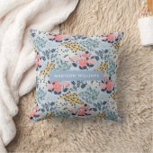 Coussin Fleurs de couleur avec inscription modifiable (Couverture)