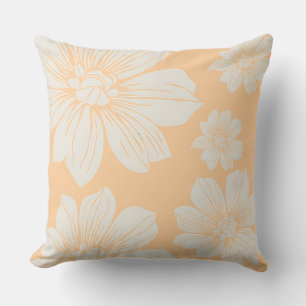 Coussin Fleurs de couleur crème