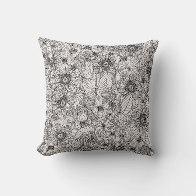 Coussin fleurs de crayon (Recto)