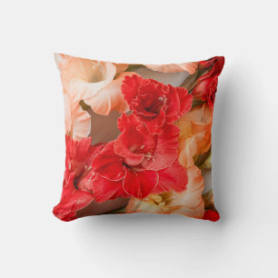 Coussin Fleurs de Glaïeul vibrantes