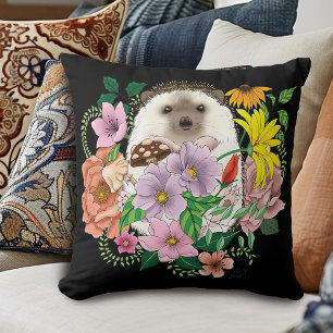 Coussin Fleurs de hérisson mignonnes