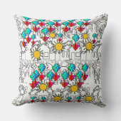 Coussin Fleurs de la maison ensoleillées (Recto)