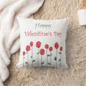 Coussin Fleurs de la Saint-Valentin Roses Autruche Amour R (Couverture)