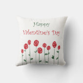 Coussin Fleurs de la Saint-Valentin Roses Autruche Amour R (Verso)