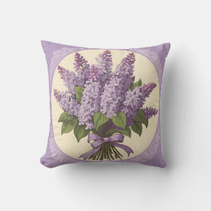 Coussin Fleurs de lilas violettes