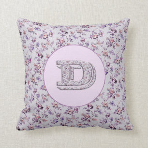 Coussin Fleurs de luxe Monogramme D