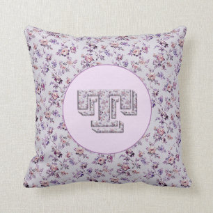 Coussin Fleurs de luxe Monogramme T