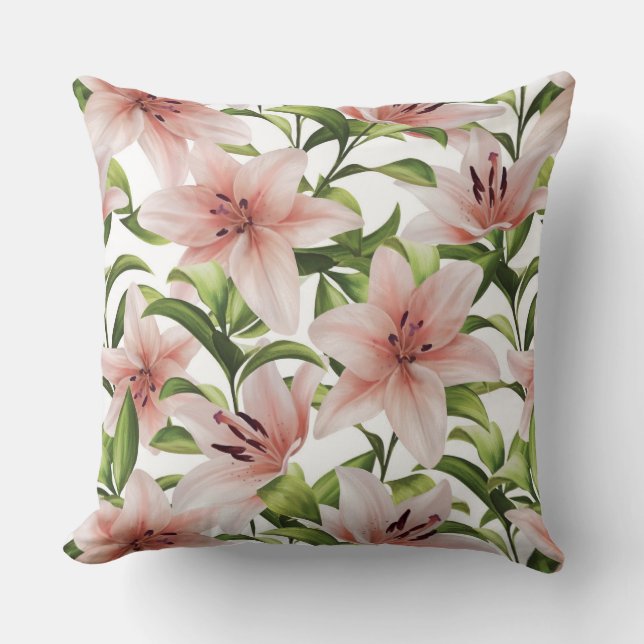 Coussin Fleurs de lys. Modèle floral (Recto)