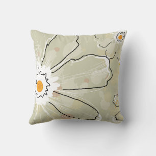 Coussin Fleurs de marguerite abstraites