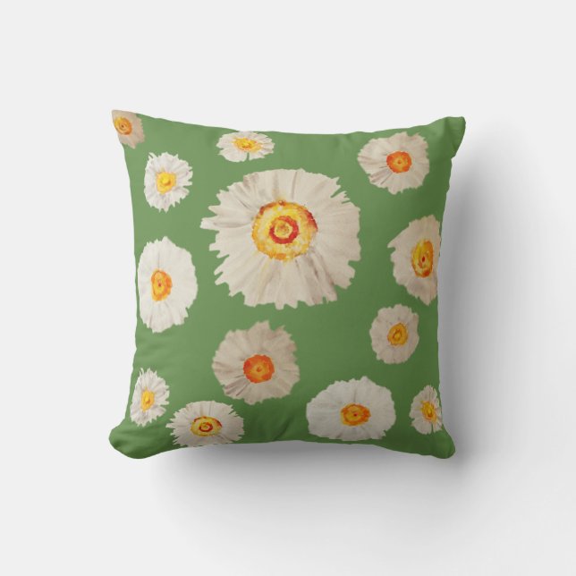 Coussin Fleurs de marguerite Jeter Coussin, Dasis motif (Recto)