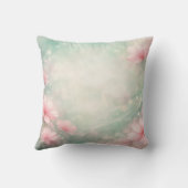 Coussin Fleurs de mariage d'anniversaire sur fond vert men (Verso)