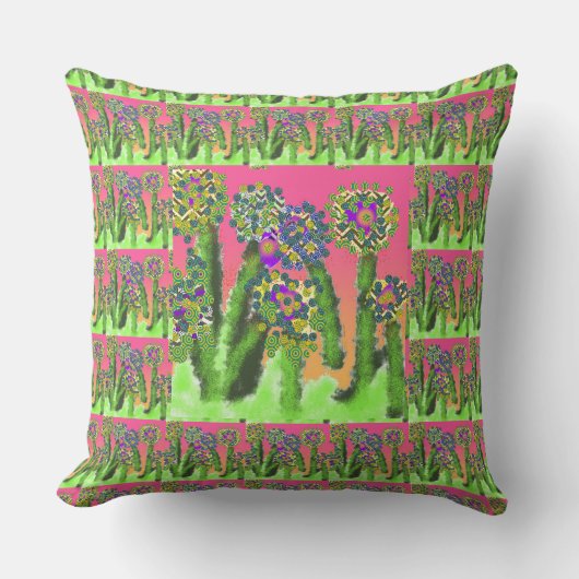 Coussin Fleurs de motif arbustif (Recto)