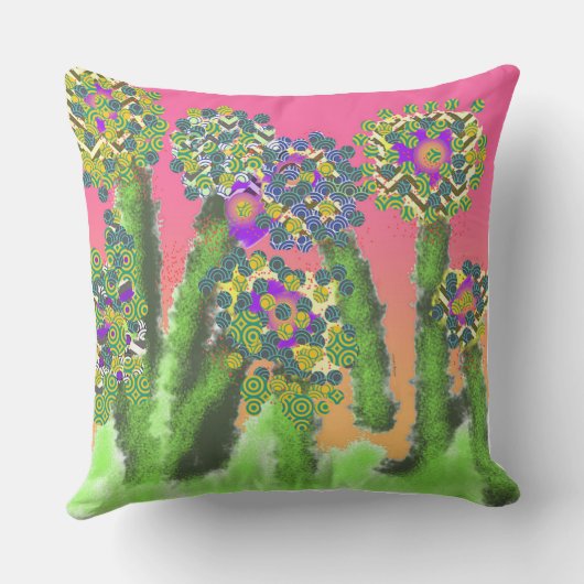 Coussin Fleurs de motif arbustif (Verso)