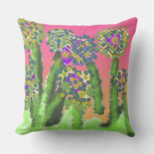 Coussin Fleurs de motif arbustif
