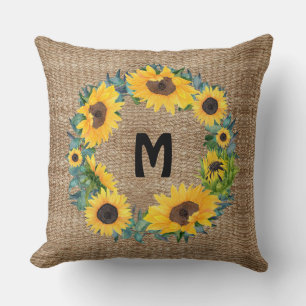 Coussin Fleurs de pays modernes Tournesol Personnaliser