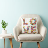 Coussin Fleurs de printemps fantastiques AIMER Alphabets d (Chaise)