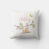 Coussin Fleurs de printemps Papillon rose Bébé (Recto)