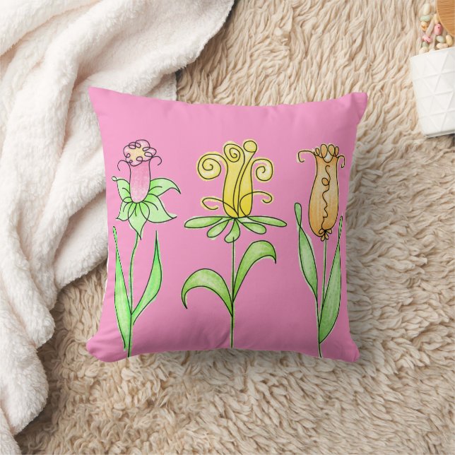 Coussin Fleurs de printemps Pastel (Couverture)