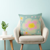 Coussin Fleurs de printemps (rose/vert) (Chaise)