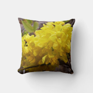 Coussin Fleurs de raisins de l'Oregon Fleurs sauvages jaun
