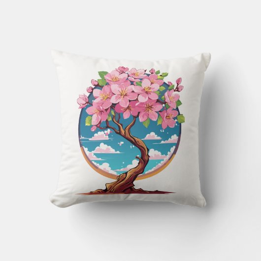 Coussin Fleurs de Sakura en fleurs (Recto)