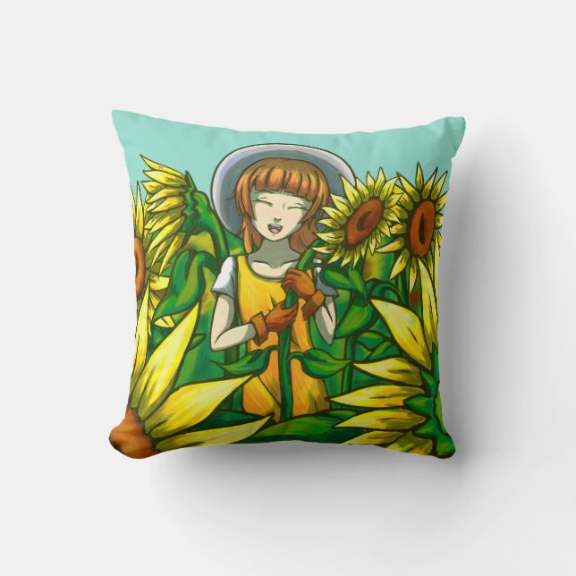Coussin Fleurs de soleil (Recto)