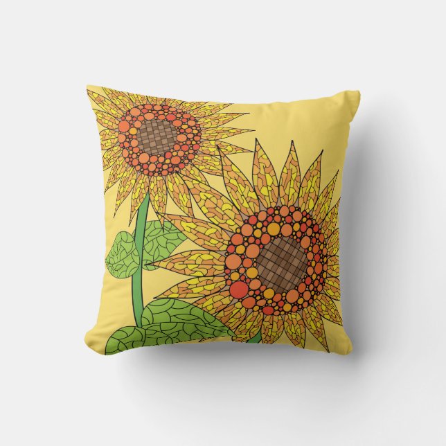 Coussin Fleurs de soleil (Recto)