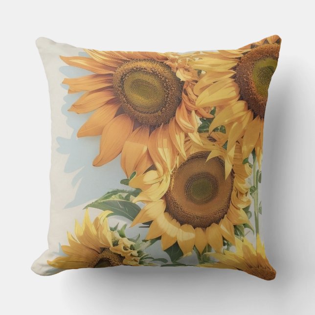 Coussin Fleurs de soleil (Recto)