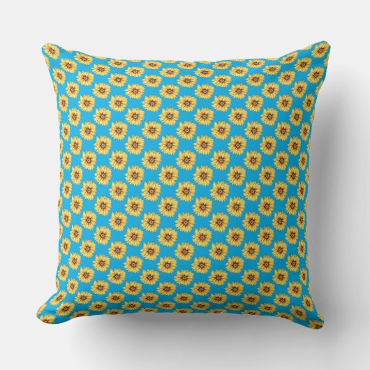 Coussin Fleurs de soleil de couleur rustique Motif (Recto)