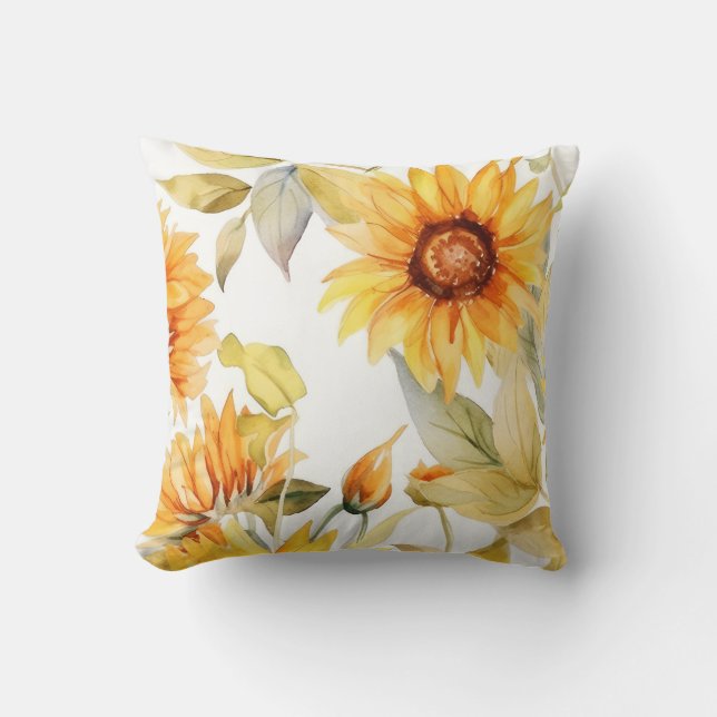 Coussin Fleurs de soleil en fleurs (Recto)