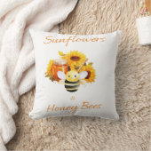 Coussin "Fleurs de soleil et abeilles de miel" (Couverture)