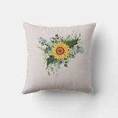 Coussin Fleurs de soleil rustiques Eucalyptus Leaf (Verso)